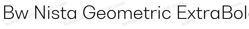 Bw Nista Geometric ExtraBold字体转换